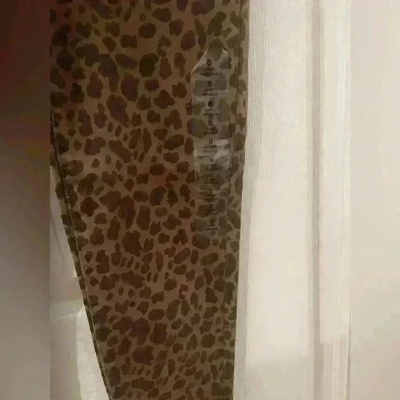 American Eagle NEW leopard  cheetah curvy super hi-rise jegging size 0 women’s - Picture 3 of 8
